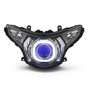 011 Fully Motorcycle Headlight Honda Cbr250R 2011 2012 2013 Angel Demom Eyes Hid Kit Headlamp Blue